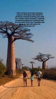 Posting pretty pictures is fun and all — but that’s not why I’m here on IG. 

It’s connecting with other like-minded families who are just as crazy as we are! 🤪

For years, I felt like we were the only oddballs for choosing a life of adventure and wanting to show our kid the world. 🌎

But it turns out there are lots of us out there who prioritize adventure and embracing the unknown over a stable life. And thanks to IG, I’ve connected with many of you. 👋

People who choose to take your kids on a campervan roadtrip around Europe rather than Disneyland. Families who think going on an African safari and hiking up glaciers in Patagonia sound more fun than all-inclusive holidays. ⛰️🥾🦓

Yes IG isn’t real life — but it’s also where I’m finding community. It’s about sharing our passion, providing support, crowdsourcing knowledge and getting inspiration from each other’s epic journeys. ✈️

So, if you’re a digital nomad family or you’re always planning road trips and worldschooling adventures for your family — let’s connect, share stories from your adventures and swap high fives!

👋 Say hello below and share your story with me!

 #travelfamily #livingabroad #worldschooling #familytravel #learningeverywhere #travelwithkids #digitalnomadfamily #familyadventures