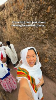 Traveling is much more than seeing famous landmarks or beautiful landscapes. It’s about connecting with a different culture, seeing how different people live, and learning from them.

Walking through everyday life in Ethiopia, we are reminded how some people may have less but their smiles, kindness and devotion show how rich and blessed they are. 

In Lalibela, we saw firsthand how devout the Ethiopians are to their faith. Every Sunday, locals show up before dawn for mass and sit in silence to pray. At their Saturday market, people from all the villages nearby come to sell their crops and livestock. Life is not easy for them, but we saw their resilience and strength.

👋Hi! I’m Nellie, a travel writer and adventurous mum. I share all I’ve learned about digital nomad family travel here. So glad you’re here! 🌏

Lalibela Ethiopia | Ethiopia travel | Ethiopia with kids | worldschooling in Ethiopia  #lalibelaethiopia #ethiopiawithkids